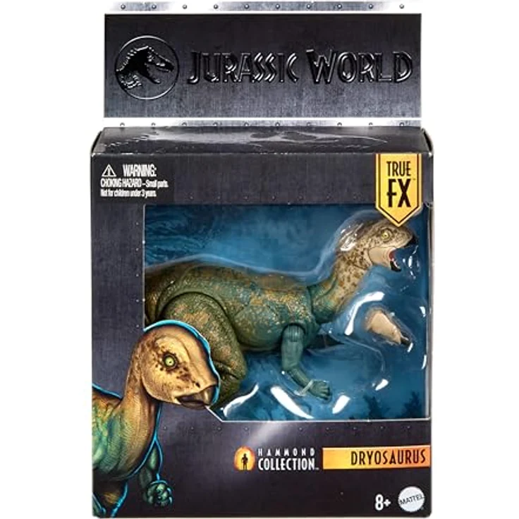 Mattel Jurassic World Dryosaurus Sammelfigur, 23 cm mit 17 Bewegungspunkten und austauschbarem Kiefer – Bild 6