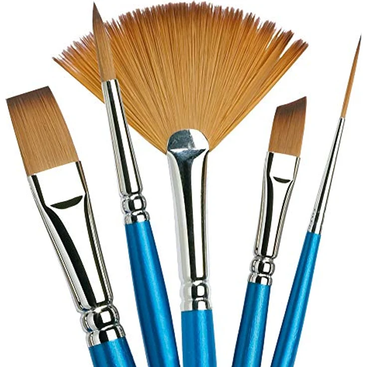 Winsor & Newton 5368125 Cotman Aquarell Synthetikhaar Pinsel - Serie 668 - Filbertpinsel, kurzer Stiel mit exzellenter Sprungkraft, Farbtragekraft und Punktgenauigkeit - 25mm - 1" – Bild 3