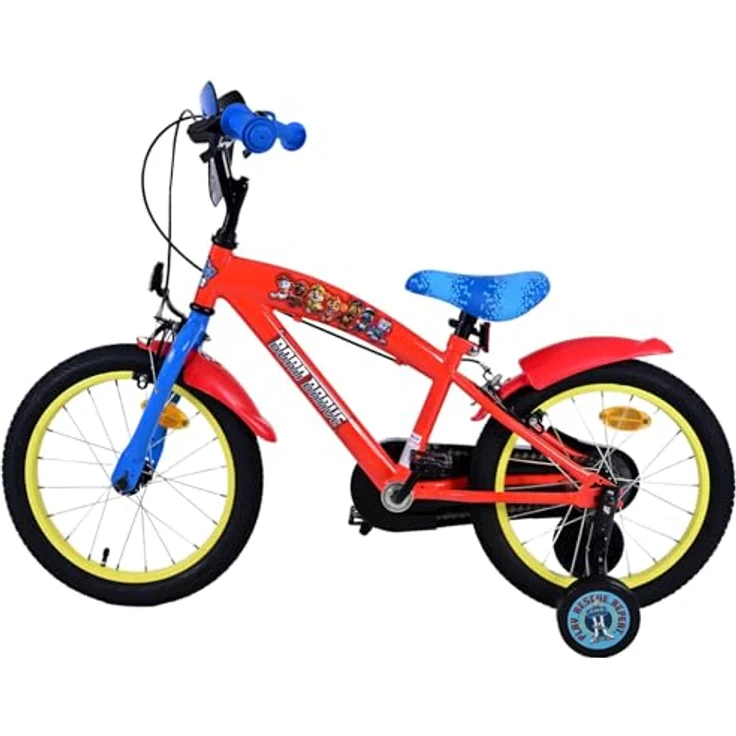 Volare Kinderfahrrad Paw Patrol - Jungen - 16 Zoll - Rot - Zwei Handbremsen, geschlossener Kettenkasten, Luftbereifung, Klingel, Stützräder – Bild 7