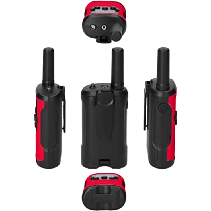 Alecto FR-115RD - Set von Zwei Walkie Talkies für Kinder - Walki Talki mit Reichweite bis zu 7 Kilometer - Walky Talky 8 Kanäle - integrierte Taschenlampe - beleuchtetes Display - Red – Bild 5