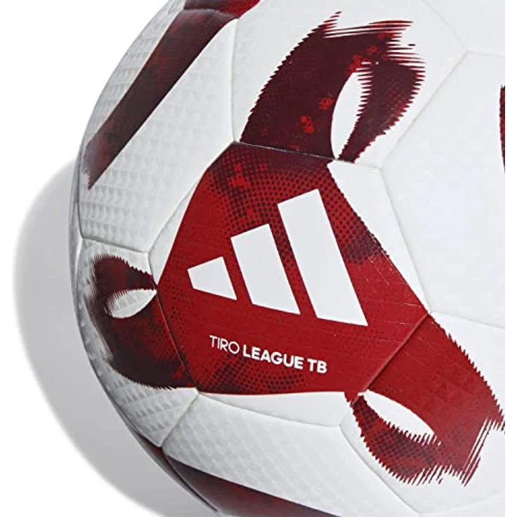 Adidas Unisex Ball Tiro League Thermal-Bonded Football, White/Team Colleg Burgundy/Team Colleg Red, 5 – Bild 4