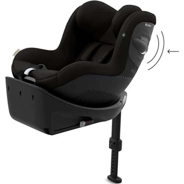 Cybex Sirona Gi i-Size, Reboard Kindersitz mit 360° Drehung und integrierter Basis, Magic Black – Bild 7
