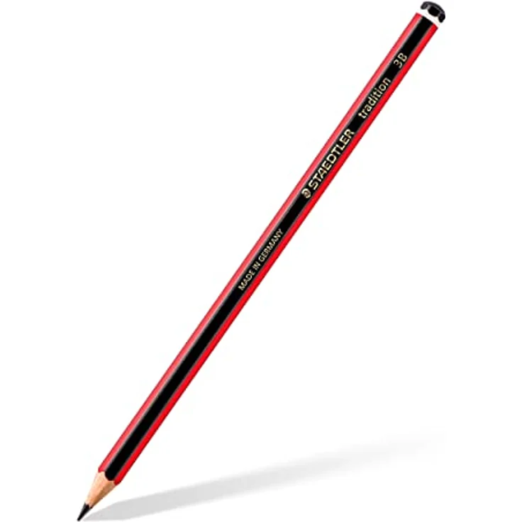 STAEDTLER 110 Tradition Bleistift Zedernholz 3B 12 Stück, Efficient for ecology, sechskantform, bruchfest, gut reproduzierfähiger Abstrich, leicht radier- und spitzbar – Bild 2