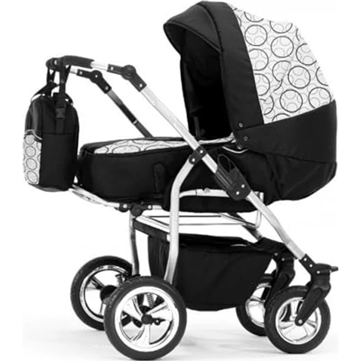 Elcar Zwillingskinderwagen 2 in 1 Duo Twin inkl. Sportsitze - 11 Teile - Federung, 360° schwenkbare Vorderräder, in 20 Farben – Bild 2