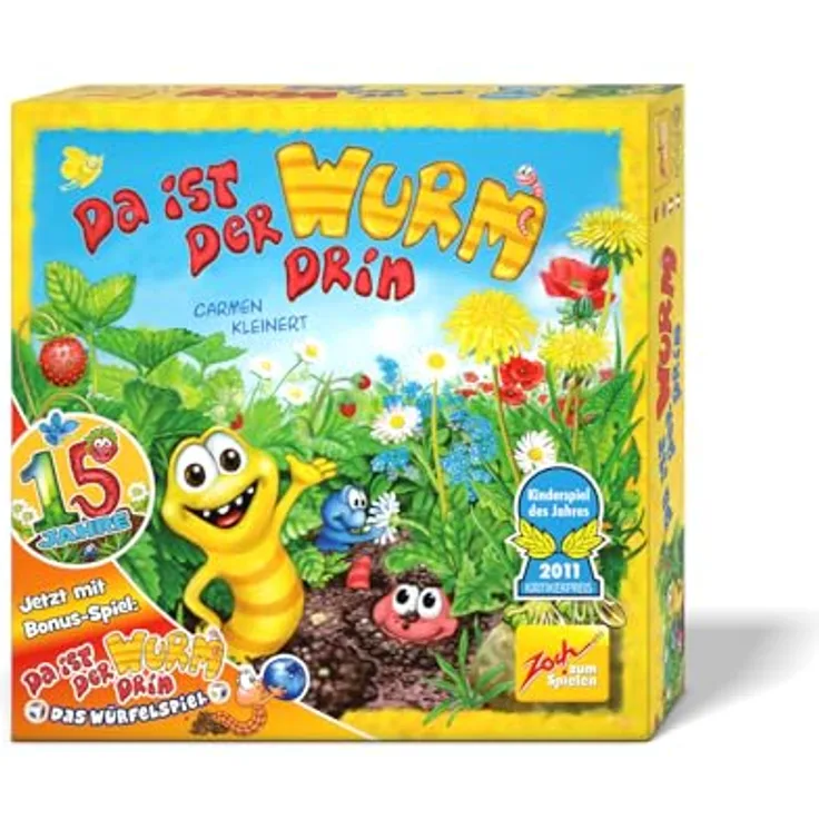Zoch Da ist der Wurm drin (Jubiläumsedition) mit extra Würfelspiel, Kinderspiel des Jahres 2011 für 2-4 Spieler, empfohlen ab 4 Jahren