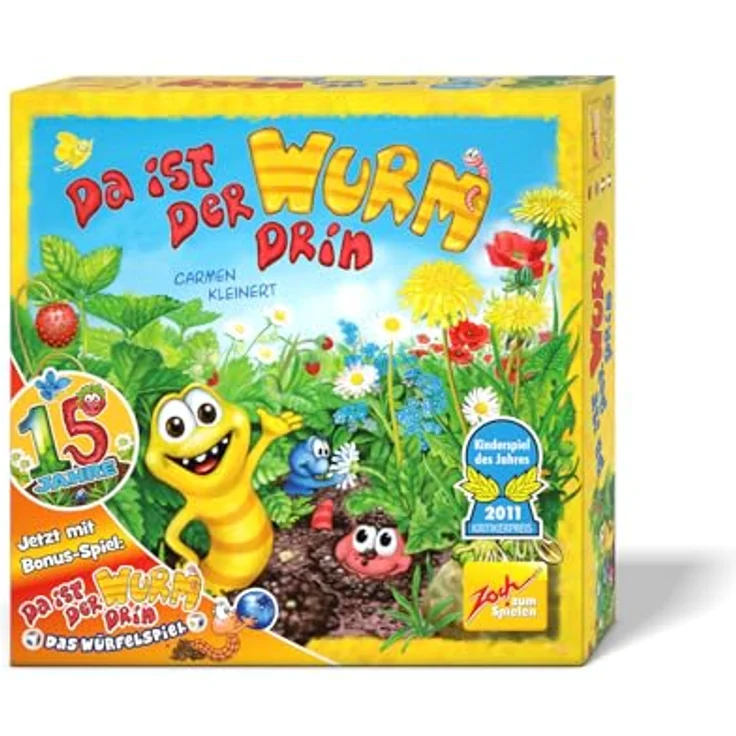 Zoch Da ist der Wurm drin (Jubiläumsedition) mit extra Würfelspiel, Kinderspiel des Jahres 2011 für 2-4 Spieler, empfohlen ab 4 Jahren – Bild 1