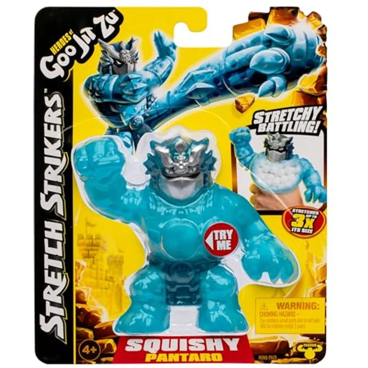 Heroes of Goo Jit Zu Stretch Striker Helden-Packung, dehnbare Actionfigur Pantaro, bis zu 3-fach dehnbar, Sammlung von 5 knirschenden Figuren – Bild 2