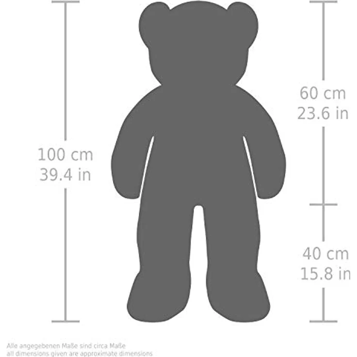 Teddybär 100 cm groß Stofftier Plüschtier Kuscheltier – Bild 3