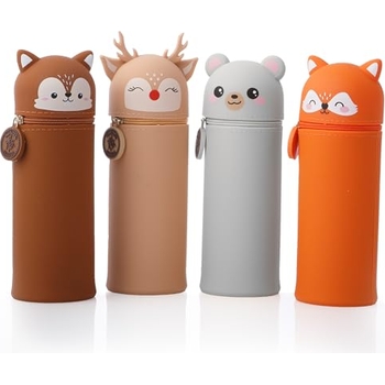 WEGREAT 3er Set Silikon Federmäppchen - Weiche Buntstift Halter Mit Süßen Tier Motiven Für Schüler