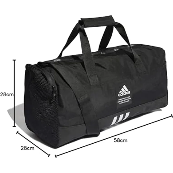 adidas Performance Sporttasche 4ATHLTS DUFFELBAG M, Mittelgroße Duffelbag aus strapazierfähigem Recyclingmaterial, schwarz - Preisvergleich – Bild 8