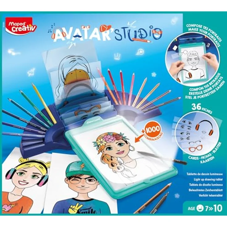 Maped Creativ Zeichenprojektor Avatar Studio, Malvorlagenprojektor in Blau/Türkis – Bild 2
