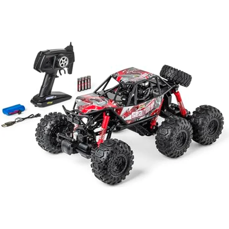 Carson Sea Crawler 6x6 100% RTR Amphibienfahrzeug, rot - RC-Auto für Land und Wasser, robust und wasserfest, 2.4G Fernsteuerung – Bild 1