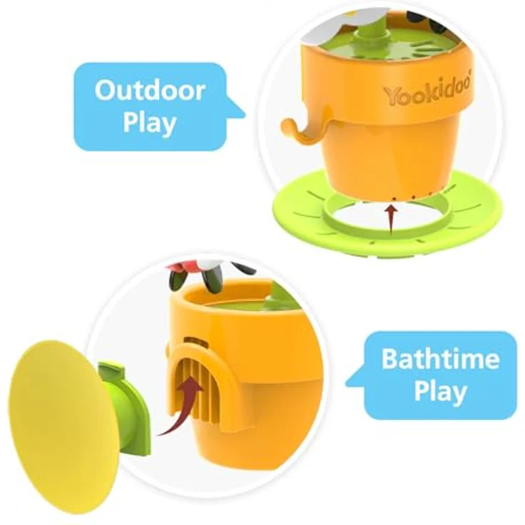 Yookidoo Pour N Spin Tipping Bird, Badespielzeug für Kleinkinder mit interaktivem Wasserspiel, ideal ab 18 Monaten – Bild 2