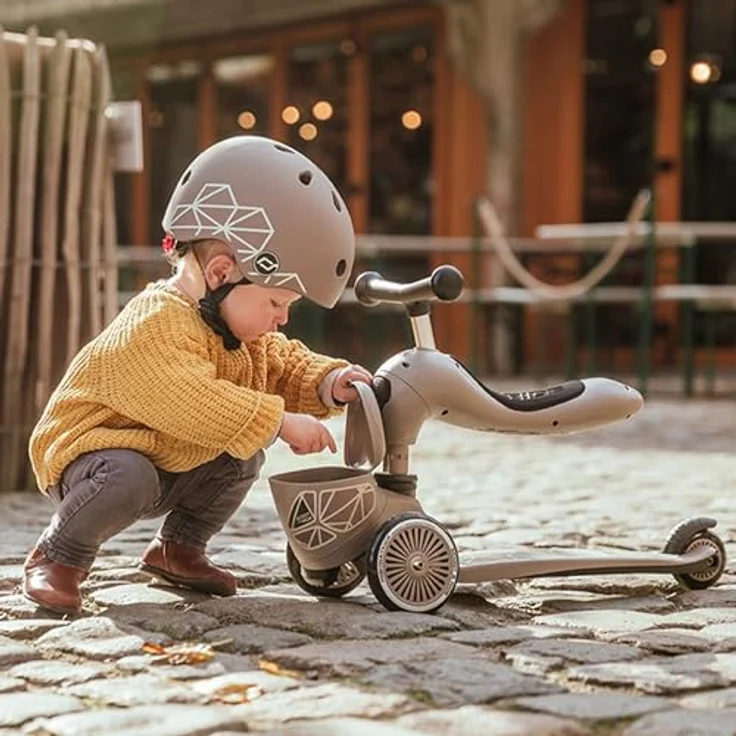Scoot and Ride Scoot&Ride Highwaykick 1 Lifestyle - Rutscherfahrzeug und Scooter, 2in1 Kickboard/Kickboard mit Sitz, für Kinder von 1-5 Jahren, grün – Bild 6