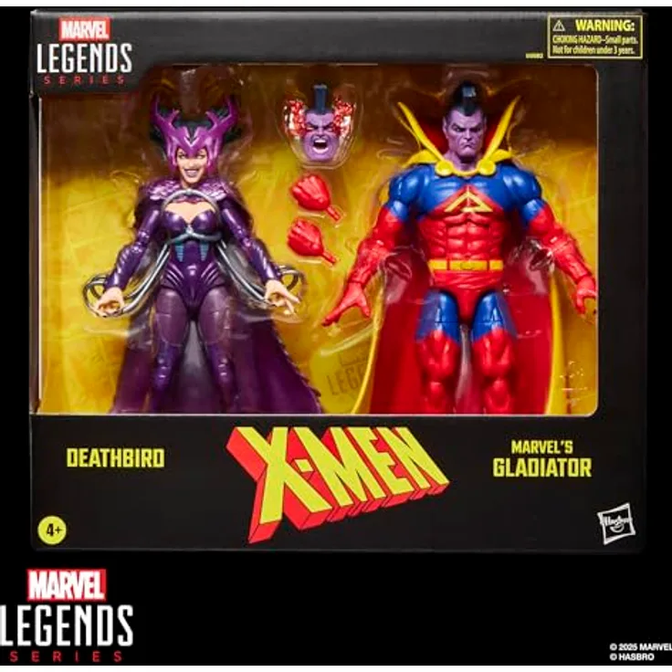 Marvel Legends Series X-Men Deathbird & Marvel’s Gladiator, 2er-Pack Action-Figuren mit über 20 Bewegungspunkten und 3 Accessoires, 15 cm