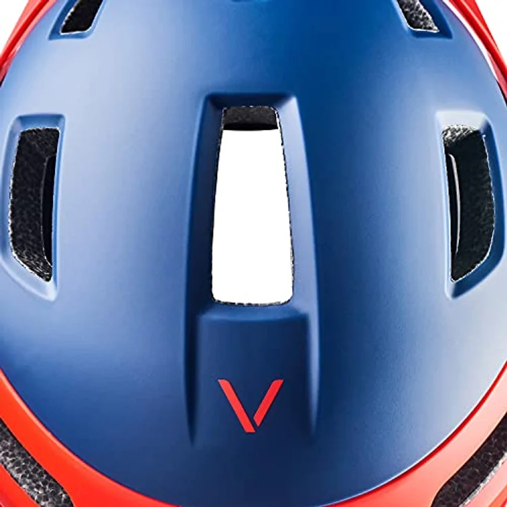 Black Crevice MTB Fahrradhelm, Navy/red, S/M (54-58cm) - Anpassbares Kinnband, herausnehmbare Polsterung & CE:EN 1078:2012+A1:2012-zertifiziert – Bild 3
