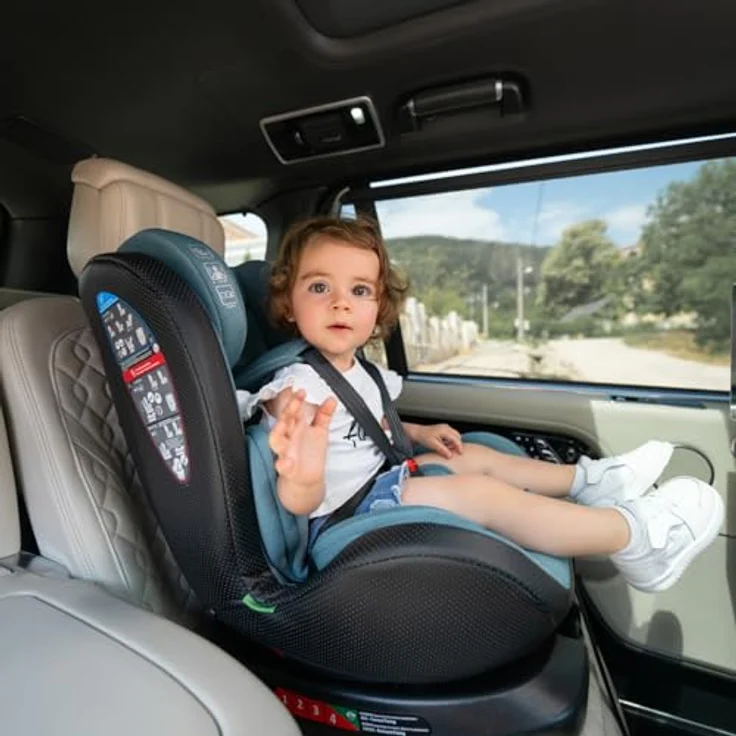 Lorelli Nebula i-Size Kindersitz, Reboarder mit 360° Drehung, Isofix, SPS-Seitenaufprallschutz, für Kinder 40-150 cm, abnehmbarer Bezug – Bild 9
