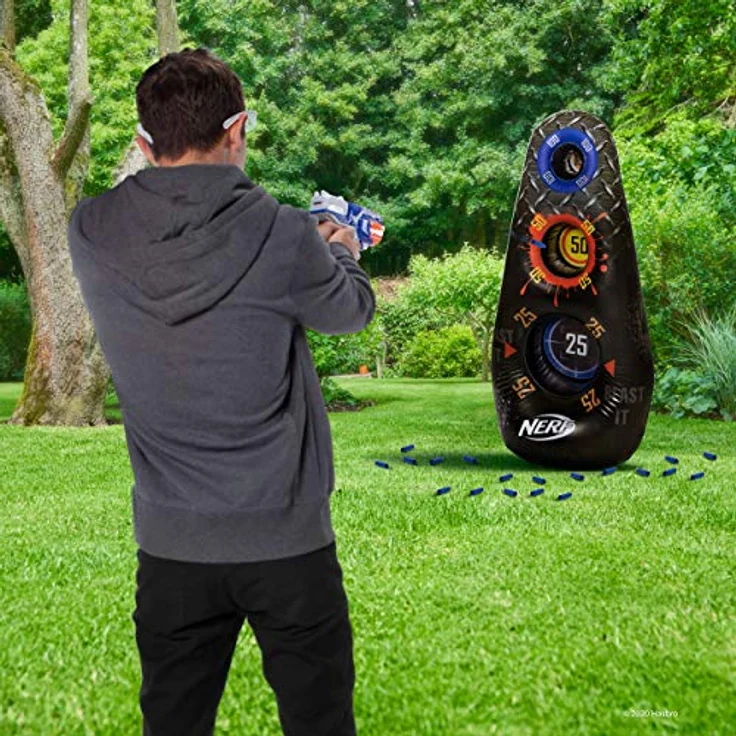 NERF NER0288 - Aufblasbares Ziel, 1,20 m hohes 3-Zonen-Ziel, Spielzeug ab 8 Jahren – Bild 3