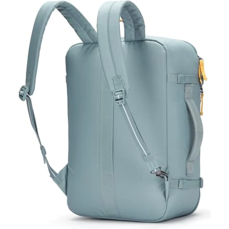 Pacsafe Trekkingrucksack GO 34L Carry-On, Diebstahlsicherer Reiserucksack aus wasserabweisendem, recyceltem Polyester, passend für Flugzeuggepäckfächer – Bild 4