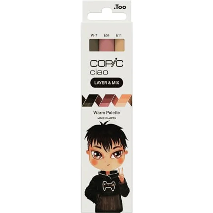 COPIC® Ciao Warm Palette Starter Layoutmarker-Set, farbsortiert, 1,0 + 6,0 mm, inklusive 3 Farben und Zubehör – Bild 4
