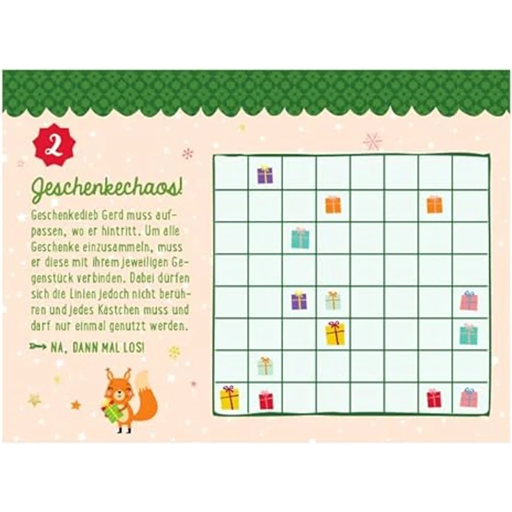 Kaufmann 24 knifflig-gute Weihnachtsrätsel, Adventskalender für Rätselfreunde mit verschiedenen Rätselarten, dekorativ gestaltet – Bild 2