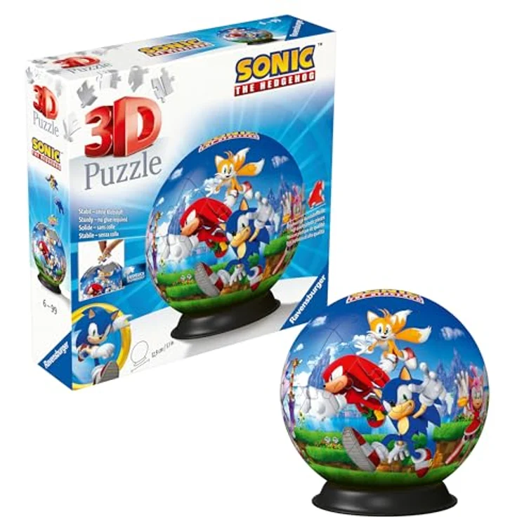 Ravensburger 3D Puzzle 11592 - Puzzle-Ball Sonic - 3D-Puzzle für Erwachsene und Kinder ab 6 Jahren, Durchmesser ca. 12,9 cm – Bild 1