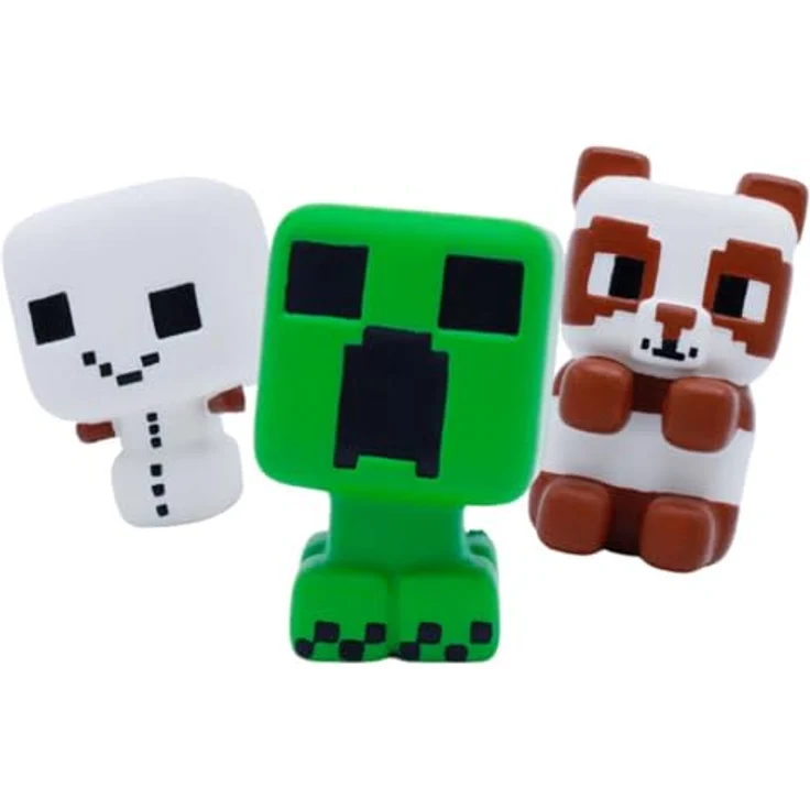 Diverse Mini Squishme Minecraft Set, 5 ikonische Figuren mit Metallic-Lackierung, Offizielles Merchandise für Fans und Sammler – Bild 7