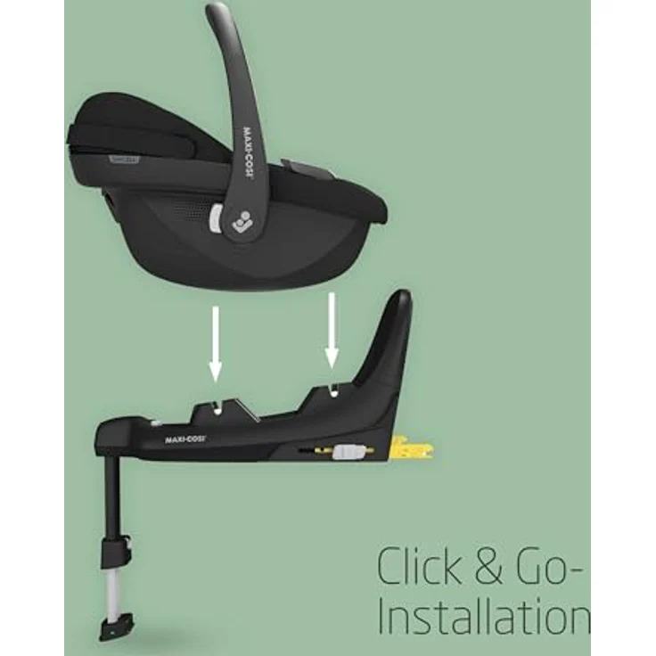 Maxi-Cosi Babyschale Pebble S i-Size - Tonal Black, Baby Autositz bis 12 kg, ab Geburt - 15 Monate (40 cm - 83 cm), nur 3,4 kg leicht – Bild 3