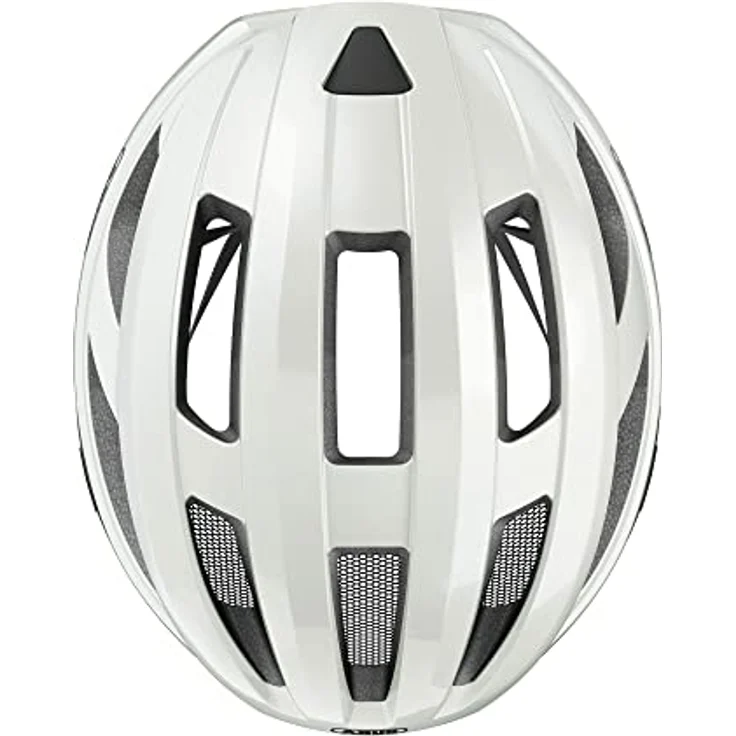ABUS Rennradhelm Macator - sportiver Fahrradhelm für Einsteiger - auch für Zopfträger/-innen - für Damen und Herren - Weiß Glänzend, Größe M – Bild 4