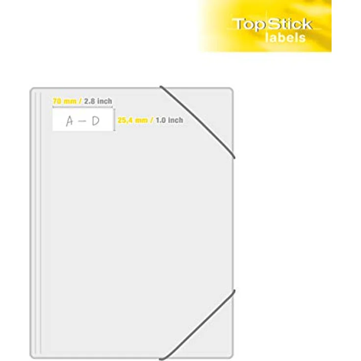 TopStick 8702 Universal Etiketten, 33000 selbstklebende Klebeetiketten, 70 x 25,4 mm, matt, blanko, weiß, für Laserdrucker und Inkjet-Drucker – Bild 5