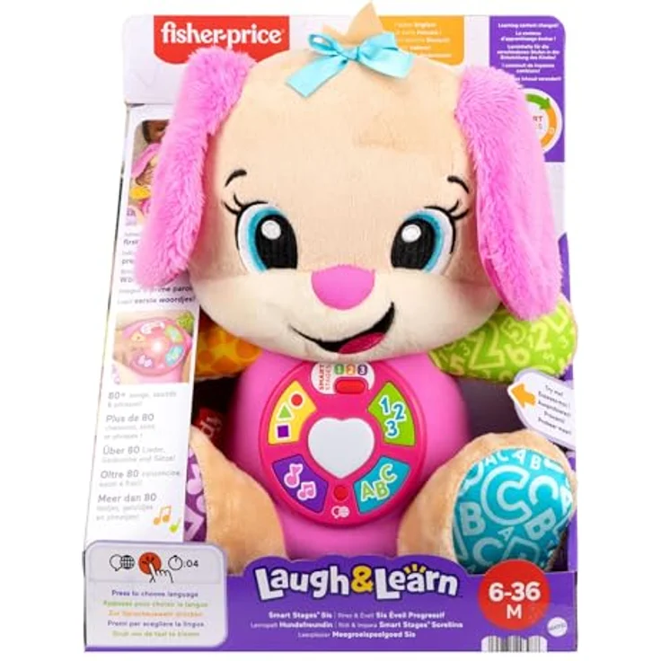Fisher-Price® Kuscheltier Lernspaß Hundefreundin, Musikspielzeug mit Smart Stages, bunt – Bild 6