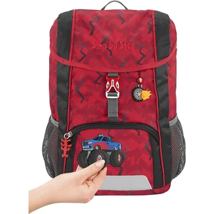 Step by Step KID, 3-teiliges Kindergartenrucksack-Set, ergonomisch, Mehrfarbig mit MAGIC MAGS Applikationen und gepolstertem Sitzkissen – Bild 5