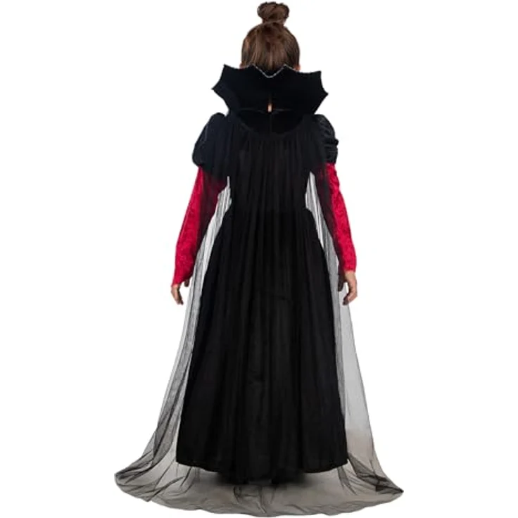 Funidelia Deluxe Vampirin Kostüm für Mädchen, Granatfarbenes Kleid für Karneval, Halloween und Partys, Größe 7-9 Jahre – Bild 2