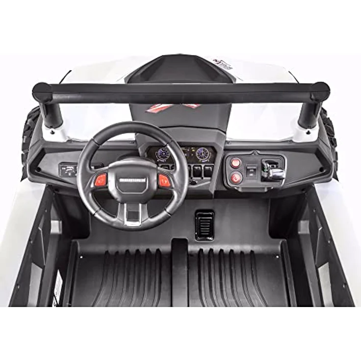 FINOOS Elektroauto für Kinder UTV-MX Buggy 24V, 2-Sitzer, 4x4 Allrad, 2x12V Batterie, 2-7 Jahre (Weiß) – Bild 4