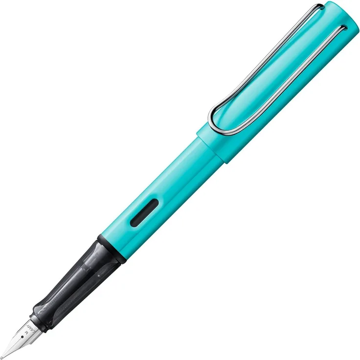 LAMY Füller AL Star 023 Turmaline TÜRKIS Stärke M, Leichtgewichtiger Füllhalter mit polierter Edelstahlfeder und ergonomischem Griffstück