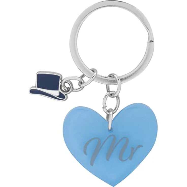 GRUSS & CO Partner-Schlüsselanhänger Mr und Mrs: Geschenkset bestehend aus zwei Schlüsselanhängern – Bild 3