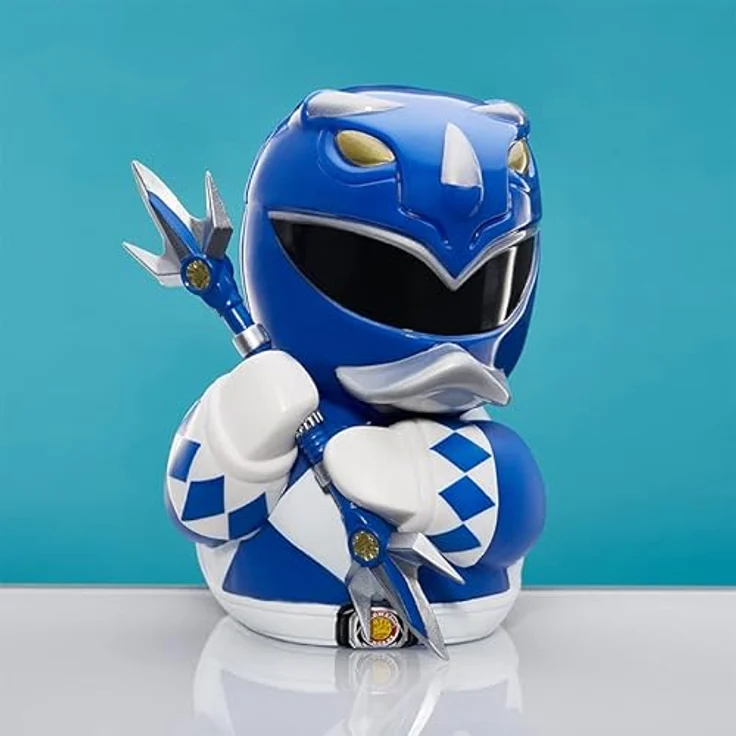 TUBBZ Blauer Ranger Sammel-Enten-Vinylfigur - Offizielle Power Rangers Merchandise, 9 cm hoch, in Badewannen-Box – Bild 3