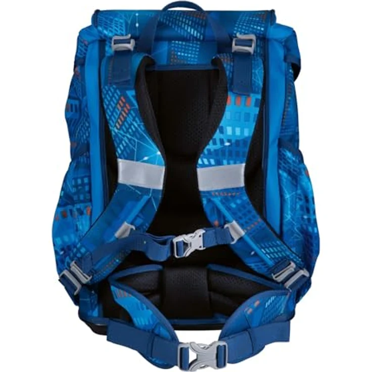 DerDieDas ErgoFlex Superlight Schulranzen Set 5-teilig, großer Stauraum, gepolsterte Träger, robustes Material, blau – Bild 3