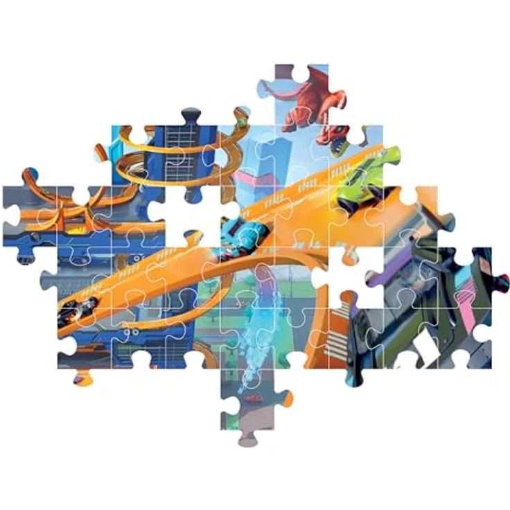 Clementoni Hot Wheels Kinder Puzzle 104 Teile, 37,9 x 26,9 cm, Geschicklichkeitsspiel für Kinder ab 6 Jahren – Bild 5