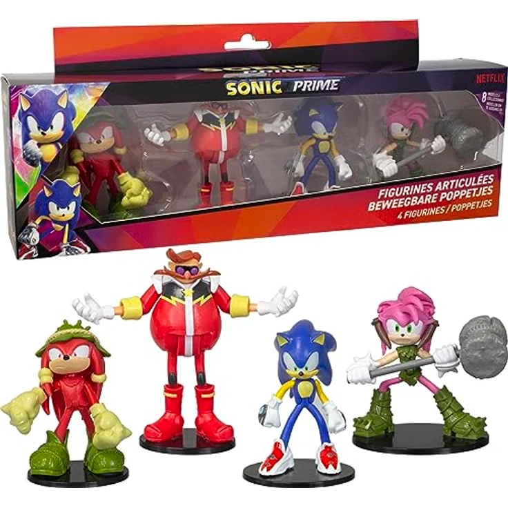 Lansay Sonic Prime Figuren Set, 4 bewegliche Sammelfiguren, 7,5 cm, Spielzeug für Kinder ab 8 Jahren – Bild 3