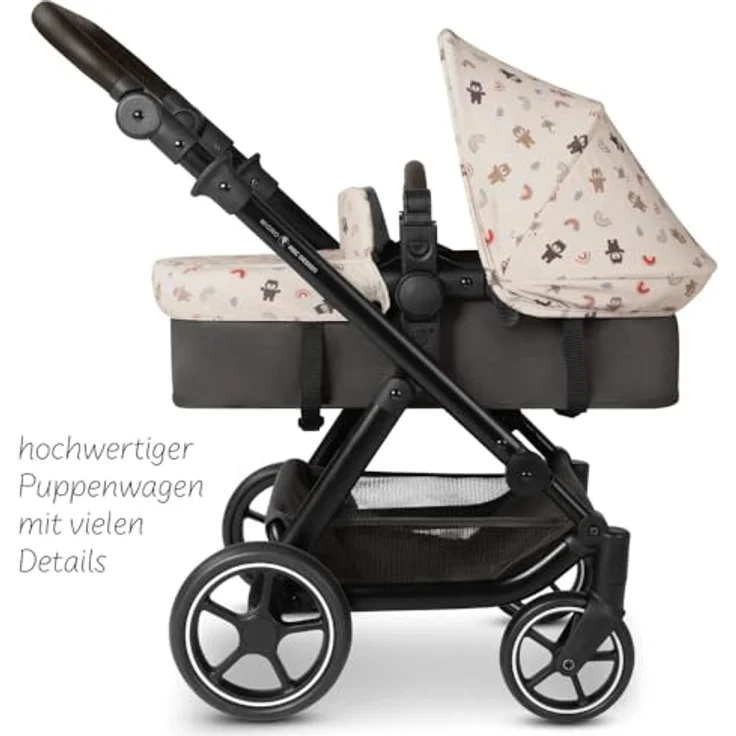 ABC Design Migno - Teddy, Puppenwagen für Puppen bis 53 cm, passend für Puppen-Eltern ab 3 Jahren – Bild 2