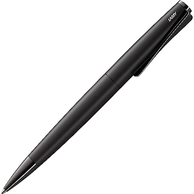 Lamy Kugelschreiber Studio LX, Edelstahl mit mattem schwarzen Softlack-Finish, nachfüllbar, M-Feder – Bild 1