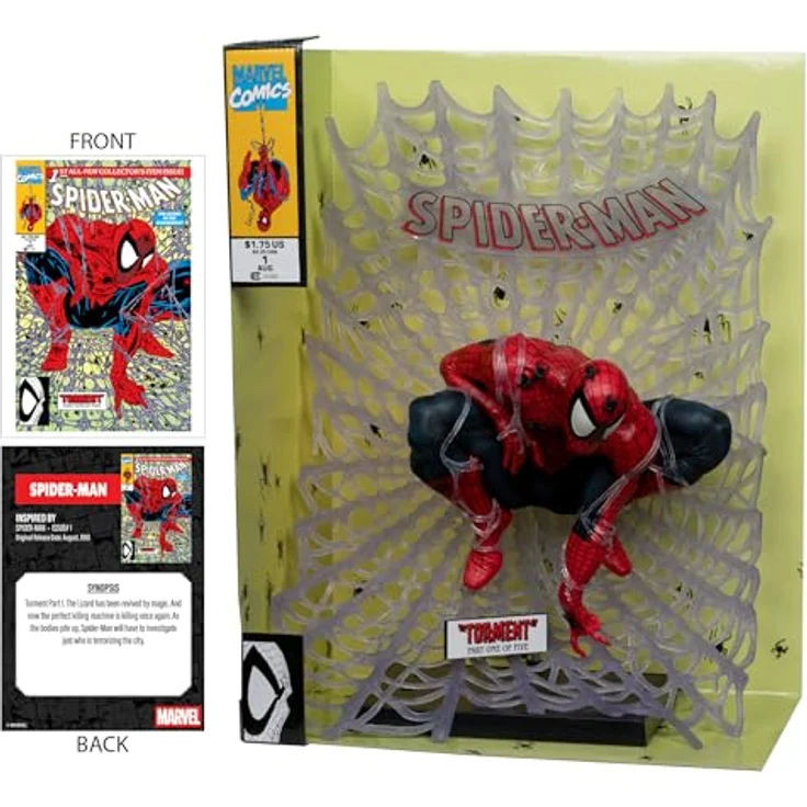 McFarlane Marvel Collection PVC Statue 1/6 Spider-Man #1, 28 cm mit Diorama-Base und Comic (englisch) – Bild 2