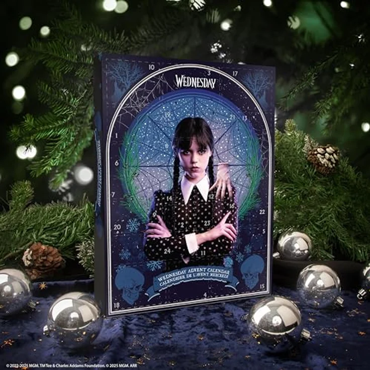 Cinereplicas Merecredi Addams Adventskalender 2025, offiziell lizenziert mit 24 einzigartigen Geschenken in der Welt von Wednesday Addams – Bild 3