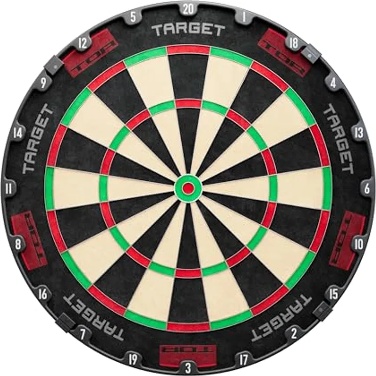 Target Darts Tor Dartboard, Steel Tip Dart Board mit 215-MDG Premium Sisal, modernem 36XTEN Drehzahlring und Edelstahl-Drahtsystem, inkl. Wandbefestigungsset