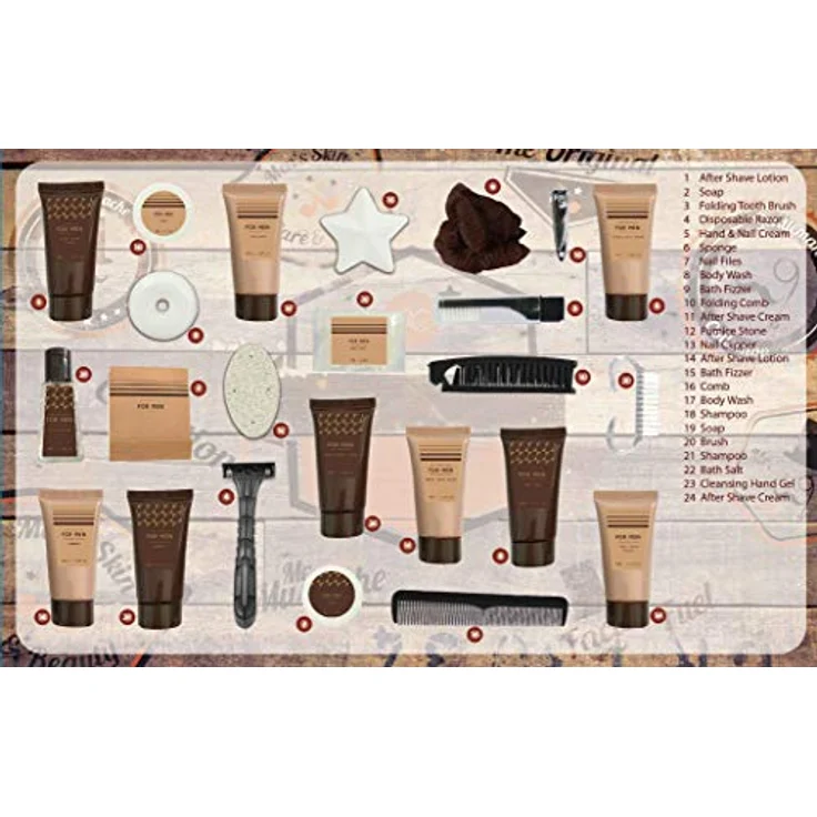 Accentra Beauty-Adventskalender für Männer & Jungen, abwechslungsreicher Kosmetik-Inhalt für Körperpflege, Hautpflege & Badespaß, verführerische Düfte – Bild 3