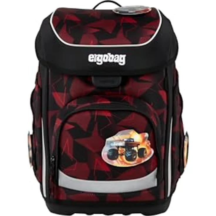 ergobag cubo Set, ergonomischer Schulranzen 5-teilig mit individuell anpassbarem Tragesystem und reflektierenden Elementen, für 1. Klasse Grundschule – Bild 3