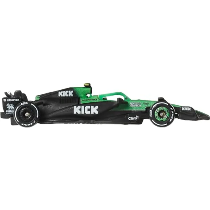 Hot Wheels Premium Spielzeugauto Formula 1 Stake F1 Team Kick Sauber, Modellfahrzeug im Maßstab 1:64 mit Metallkarosserie und Real Riders-Reifen, 2024er Lackierung – Bild 4