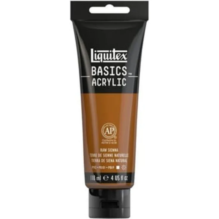 Liquitex 8870027 Basics Acrylfarbe, monopigmentierte Künstlerpigmente, lichtecht, mittlere Viskosität, 118ml Tube - Siena Natur, seidenglänzender Finish, Archivqualität – Bild 1
