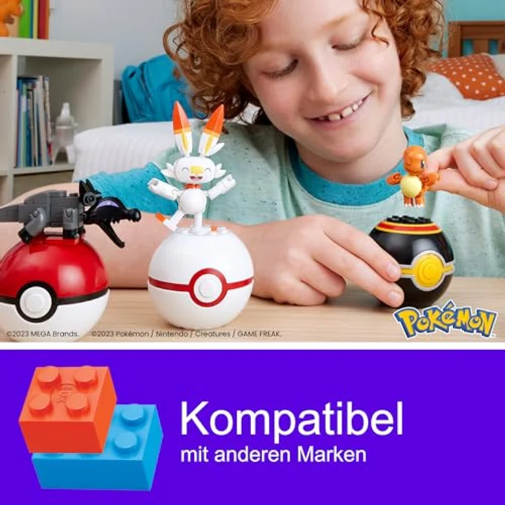 Pokémon MEGA 4 Feuer-Typ Set, Klemmbausteine mit 105 Teilen, für Kinder ab 6 Jahren – Bild 2